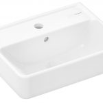 hansgrohe Xanuia Q Handwaschbecken 500/390 mit Hahnloch und Überlauf, weiß