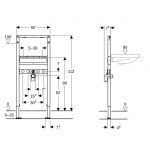 Geberit Duofix Element für Waschtisch, 112 cm Standarmatur – Bild 3