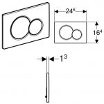Geberit Betätigungsplatte Sigma01 für 2-Mengenspülung – Bild 3
