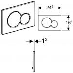 Geberit Betätigungsplatte Sigma01 für 2-Mengenspülung – Bild 3