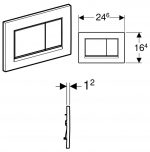 Geberit Sigma 20 square Betätigungsplatte für 2-Mengen-Spülung – Bild 3