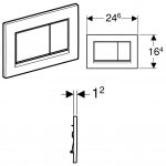 Geberit Sigma 20 square Betätigungsplatte für 2-Mengen-Spülung – Bild 2