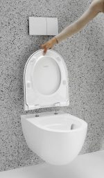 Geberit Acanto Set Wand-WC Tiefspüler, geschlossene Form, TurboFlush, mit WC-Sitz – Bild 3