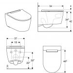 Geberit ONE Wand-Tiefspül-WC, mit TurboFlush und WC-Sitz – Bild 2