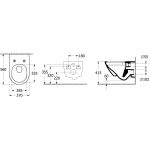 Villeroy & Boch Subway 3.0 Tiefspül-WC spülrandlos, wandhängend, TwistFlush, mit WC-Sitz 8M42S1, Combi-Pack – Bild 4