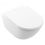 Villeroy & Boch Subway 3.0 Tiefspül-WC spülrandlos, wandhängend, TwistFlush, mit WC-Sitz 8M42S1, Combi-Pack