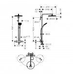 hansgrohe Raindance Alive S Puro Duschsystem 300 rund, 1 Strahlart, mit Ecostat Element – Bild 2