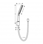 hansgrohe Raindance Alive Select S Brauseset 125 3jet EcoSmart mit Brauseschlauch 160 cm – Bild 3