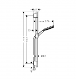 hansgrohe Raindance Alive Select S Brauseset 125 3jet EcoSmart mit Brausestange Unica S Puro 65 cm – Bild 2