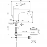 Ideal Standard CeraFlex Grande Waschtischarmatur mit Metallablauf – Bild 2