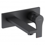 Kludi ZENTA SL Waschtisch-2-Loch-Wand-Einhandmischer Ausladung 18 cm einteilige Rosette
