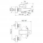 Ideal Standard Ceraplan Einhebel-Badearmatur Aufputz – Bild 3