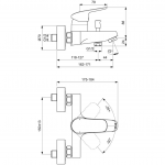 Ideal Standard CeraFlex Einhebel Wannenarmatur – Bild 2