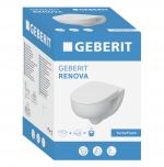 Geberit Renova Wand-WC Tiefspüler TurboFlush, 54 cm mit WC-Sitz – Bild 2