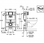 GROHE Rapid SL für Wand-WC Bauhöhe 82 cm – Bild 2