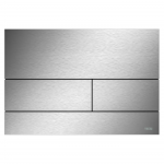 TECEsquare II Metall WC-Betätigungsplatte für Zweimengentechnik , Edelst.gebürst.