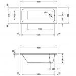 Duravit D-Code Rechteck-Badewanne 160 x 70 cm – Bild 3