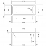 Duravit D-Code Rechteck-Badewanne 170 x 75 cm – Bild 3