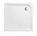 Duschwanne 100x100x3,5 cm quadratisch superflach aus Sanitär-Acryl weiß