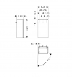 hansgrohe Xilesa E Waschtischunterschrank 34 cm mit 1 Tür, Türanschlag links – Bild 3