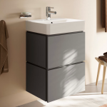 hansgrohe Xilesa E Waschtischunterschrank 48 cm mit 2 Auszügen, schiefergrau matt
