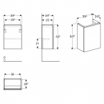 Geberit Acanto Unterschrank für Handwaschbecken 39,2 x 24,6 cm – Bild 2