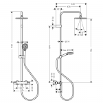 hansgrohe Vernis Blend Duschsystem 200 1 jet mit Brausethermostat – Bild 2